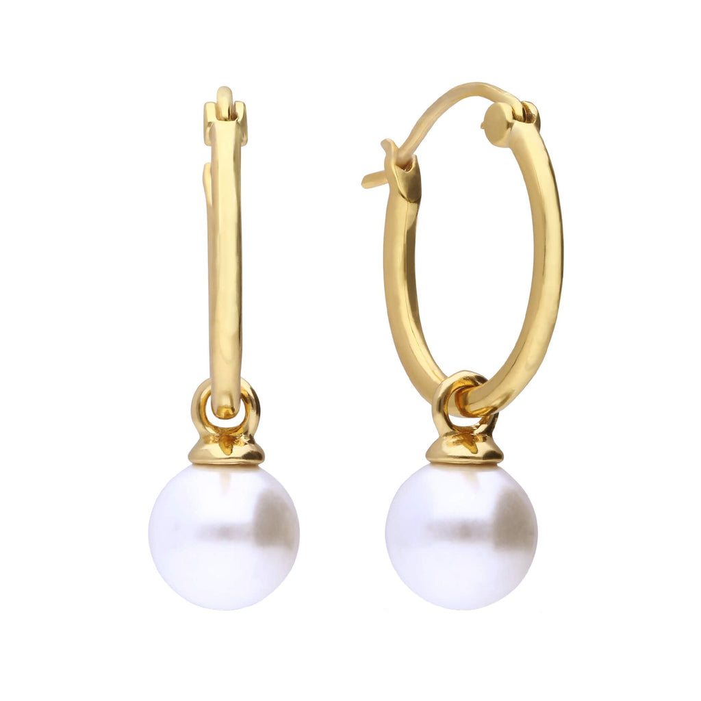Diamonfire Creolen mit Muschelkernperle