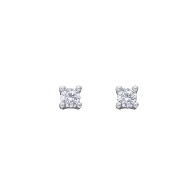 Diamonfire Four Claw Solitaire Stud Earrings
