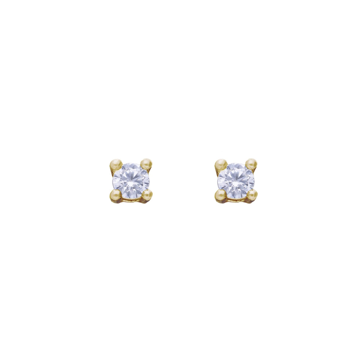 Diamonfire Four Claw Solitaire Stud Earrings
