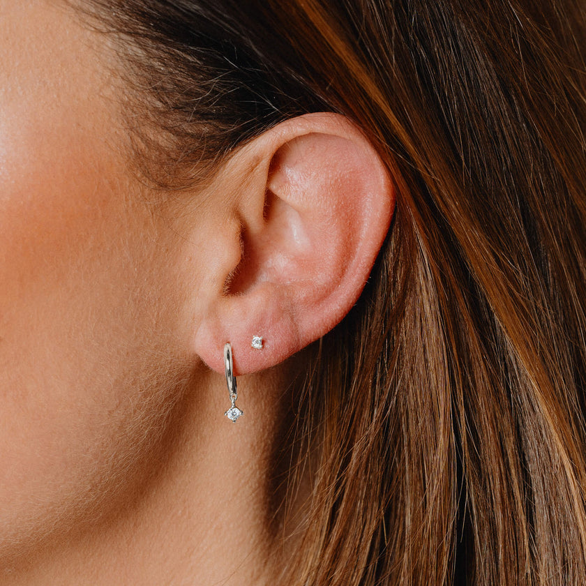 Diamonfire Assembled Hoop Earrings with Drop