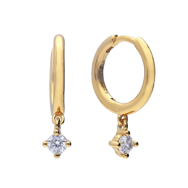 Pendientes de aro Diamonfire ensamblados con caída