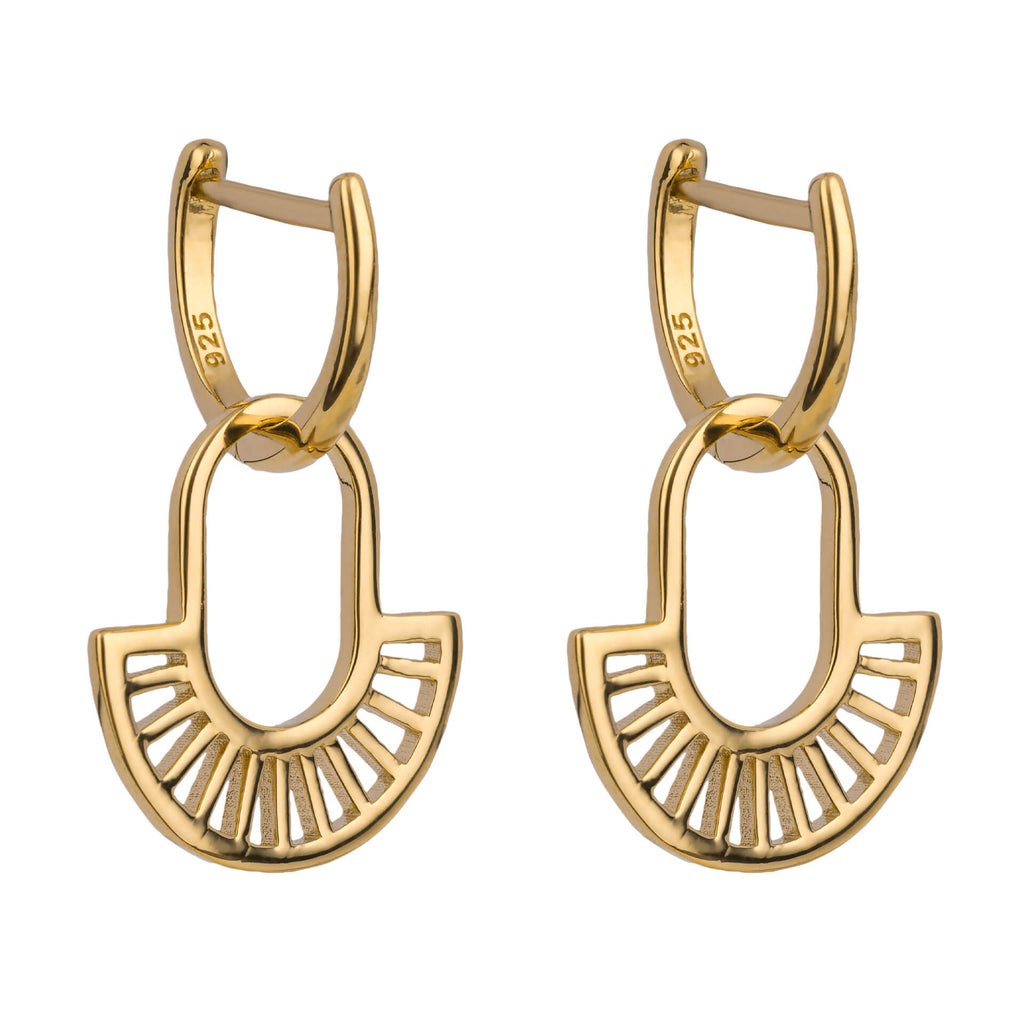 Beginnings Geometric Fan Drop Earrings