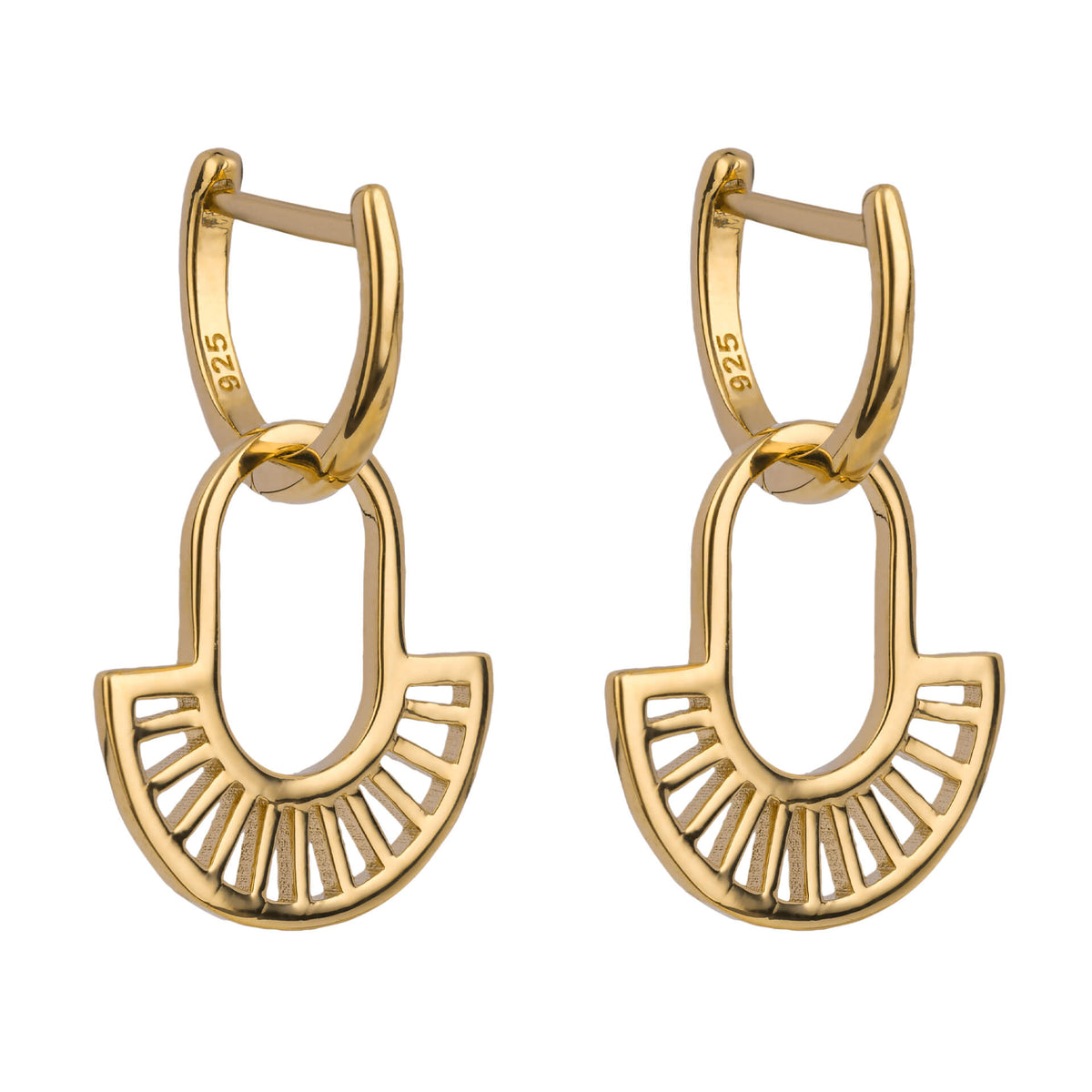 Beginnings Geometric Fan Drop Earrings