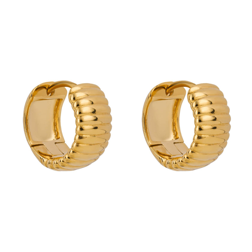 Beginnings Textured Ridges Hoop Earrings