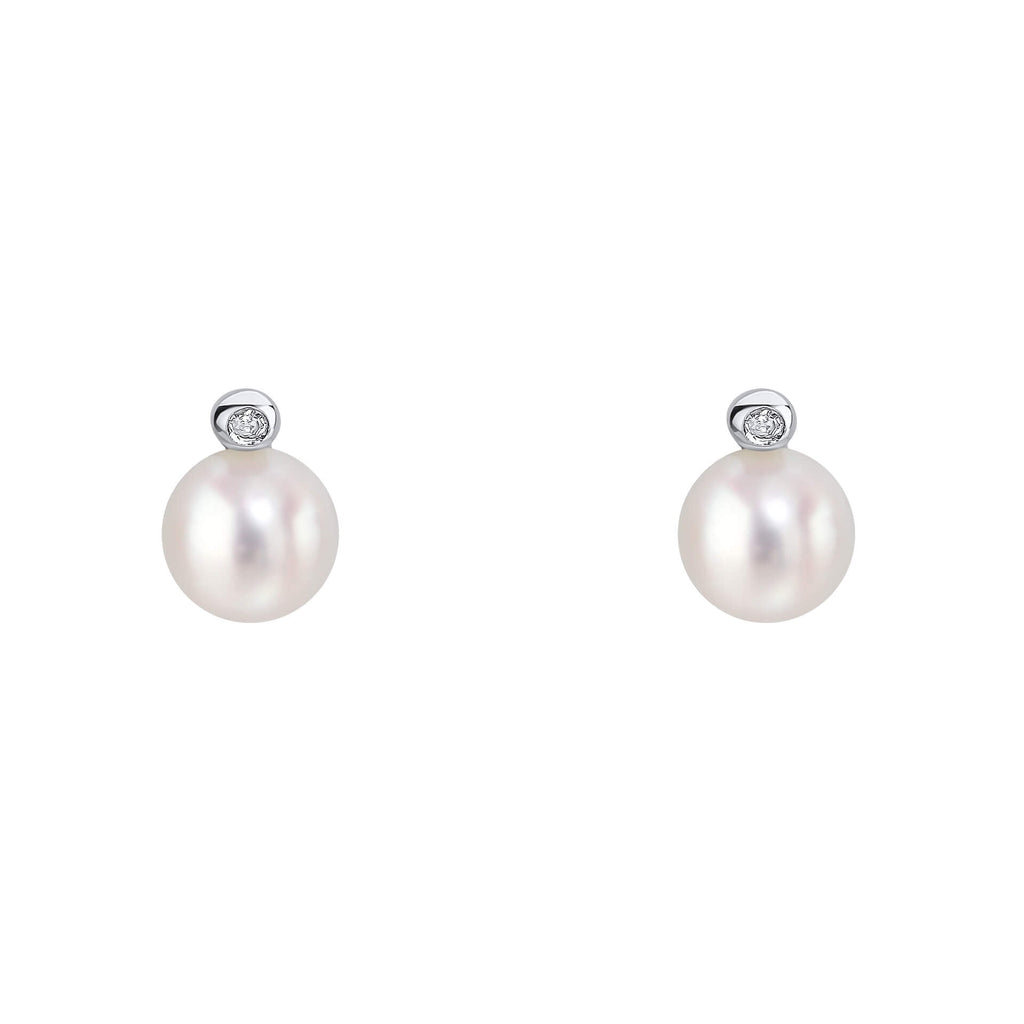 D For Diamond Perlenohrstecker mit Diamant