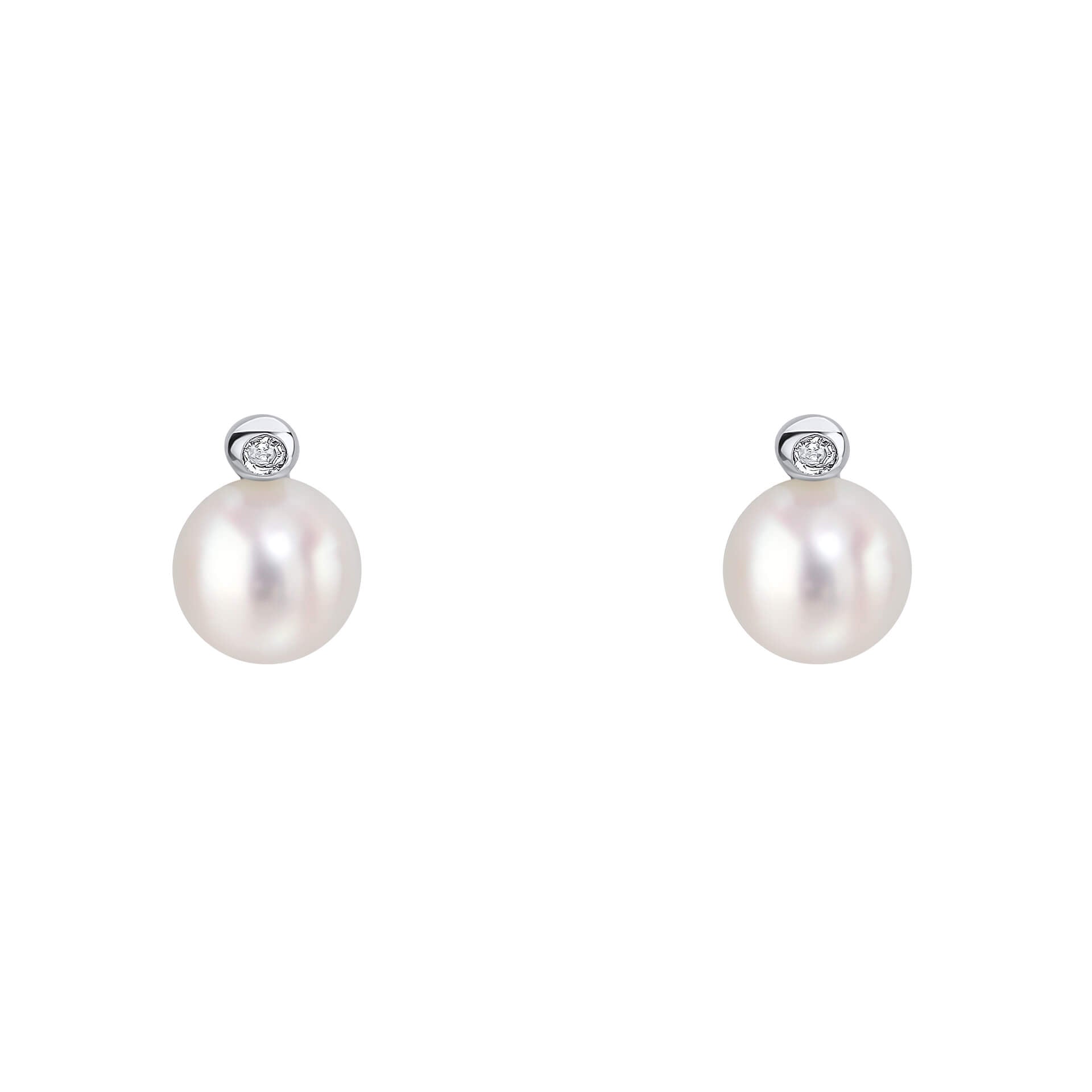 D For Diamond Perlenohrstecker mit Diamant