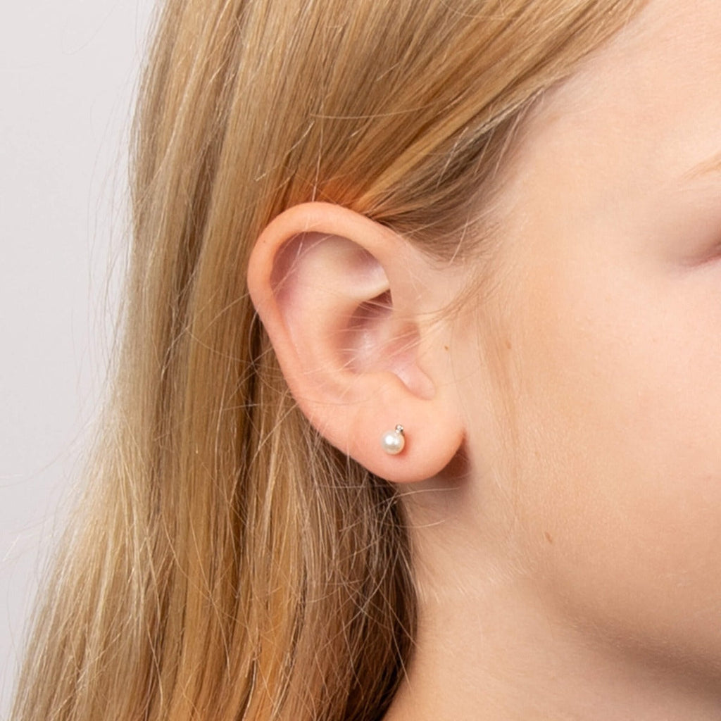 D For Diamond Perlenohrstecker mit Diamant