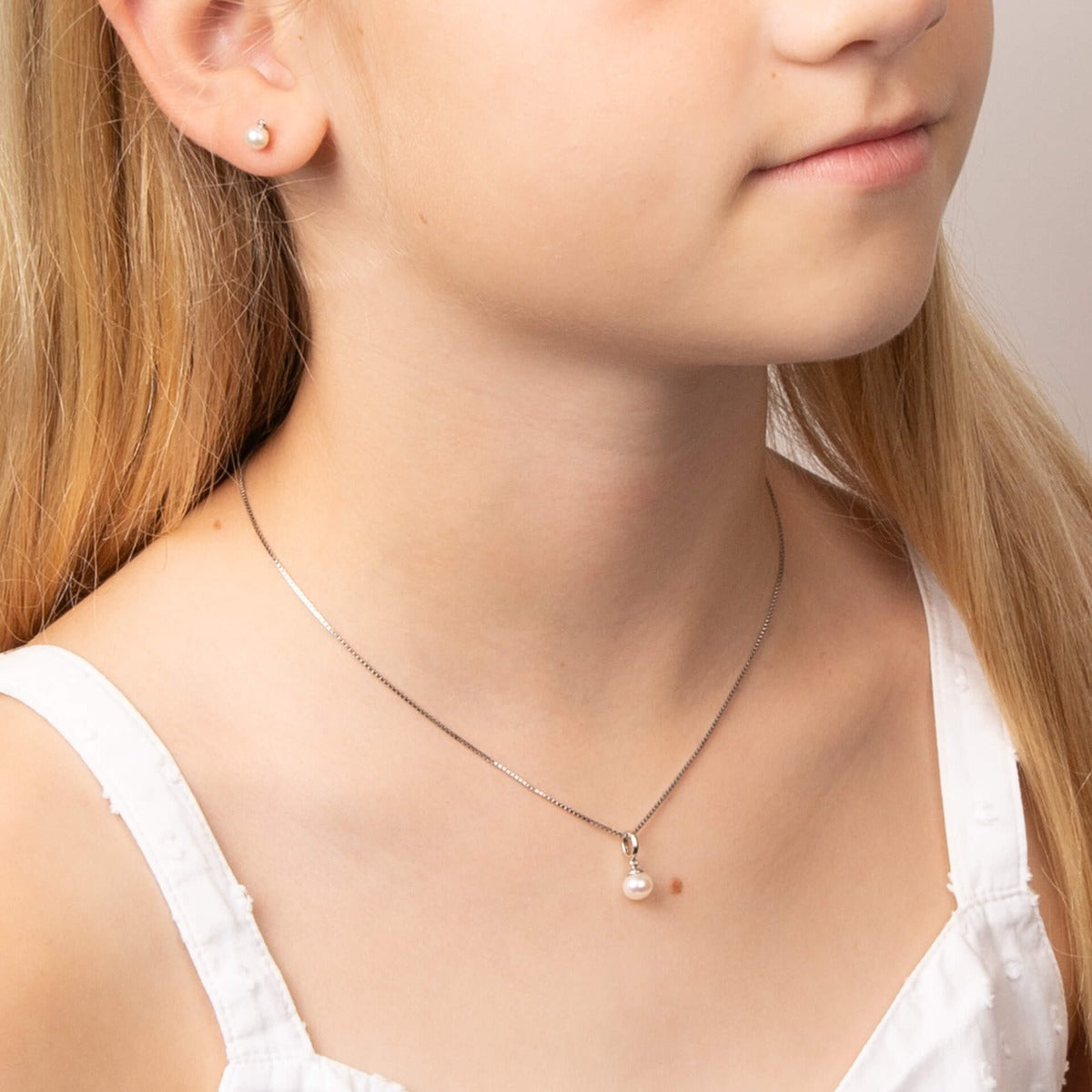 D For Diamond Perlenohrstecker mit Diamant