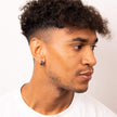 Fred Bennett Gunmetal Plated Chevron Hoop Earrings