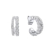 Diamonfire Double Row 3/4 Hoop Earrings