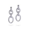 Diamonfire Offene Ovale Kettenglieder-Hängeohrringe
