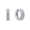 Diamonfire Half Pave Band Hoop Earrings