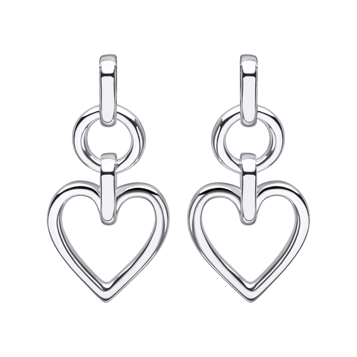 Beginnings Open Heart Drop Earrings