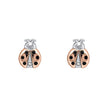 D For Diamond Ladybird Stud Earrings with Diamond