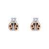 D For Diamond Ladybird Stud Earrings with Diamond