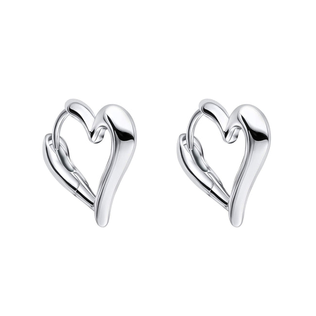 Beginnings Open Heart Hoop Earrings