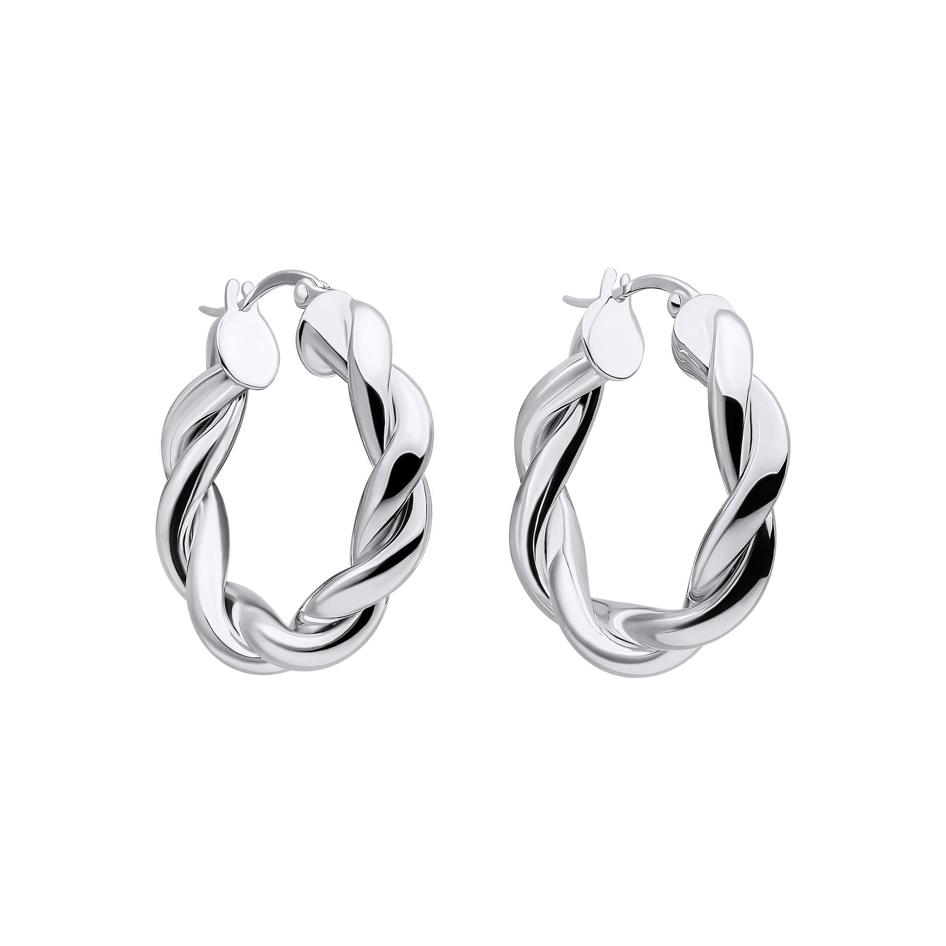 Beginnings Chunky Rope Twist Hoop Earrings