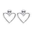 Beginnings Large Hammered Heart Drop Earrings