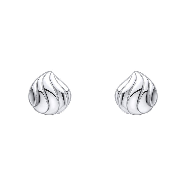 Beginnings Organic Wave Teardrop Stud Earrings