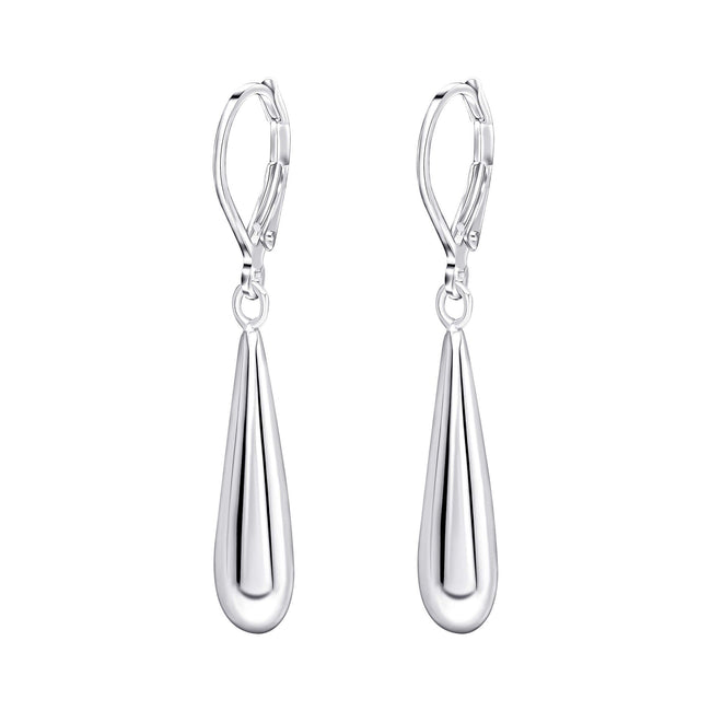 Beginnings Elongated Teardrop French Hook Earrings