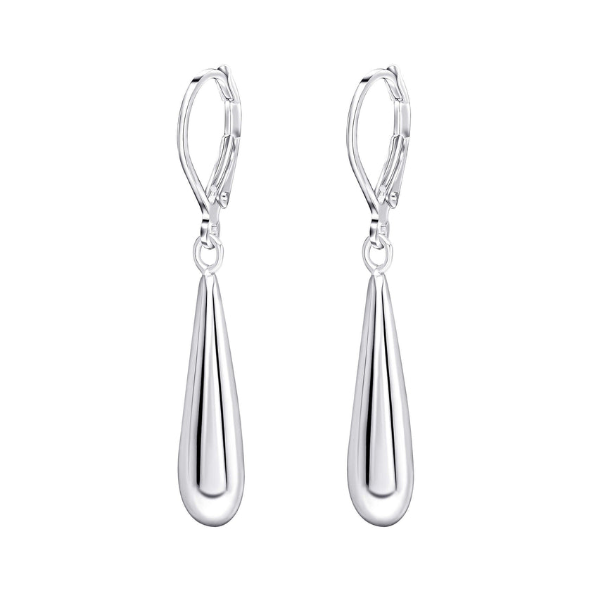 Beginnings Elongated Teardrop French Hook Earrings
