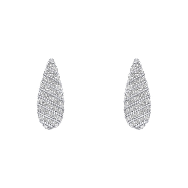 Beginnings Channel Set Droplet Stud Earrings