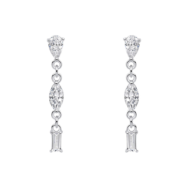 Beginnings Mixed Shapes Long Drop Earrings