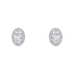 Beginnings Oval Halo Stud Earrings