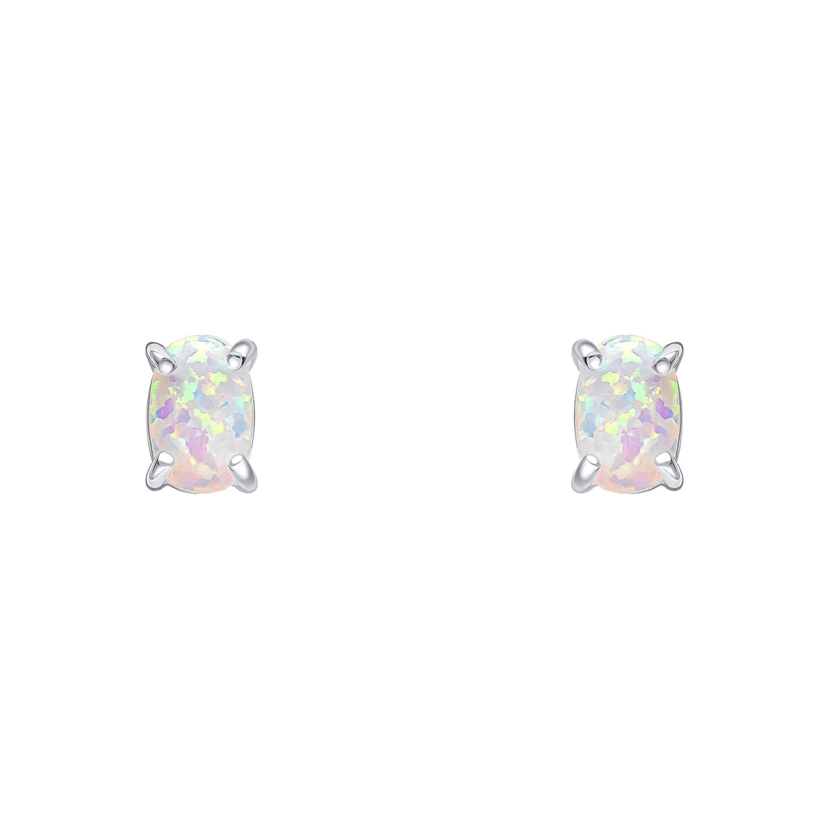 Beginnings Oval Opal Stud Earrings