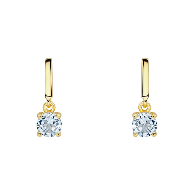 Pendientes de Botón con Gota Semipreciosa Colección Beginnings