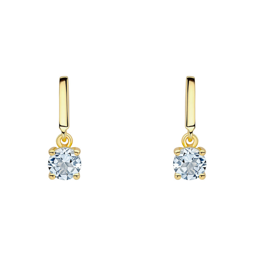 Beginnings Round Semi Precious Drop Stud Earrings