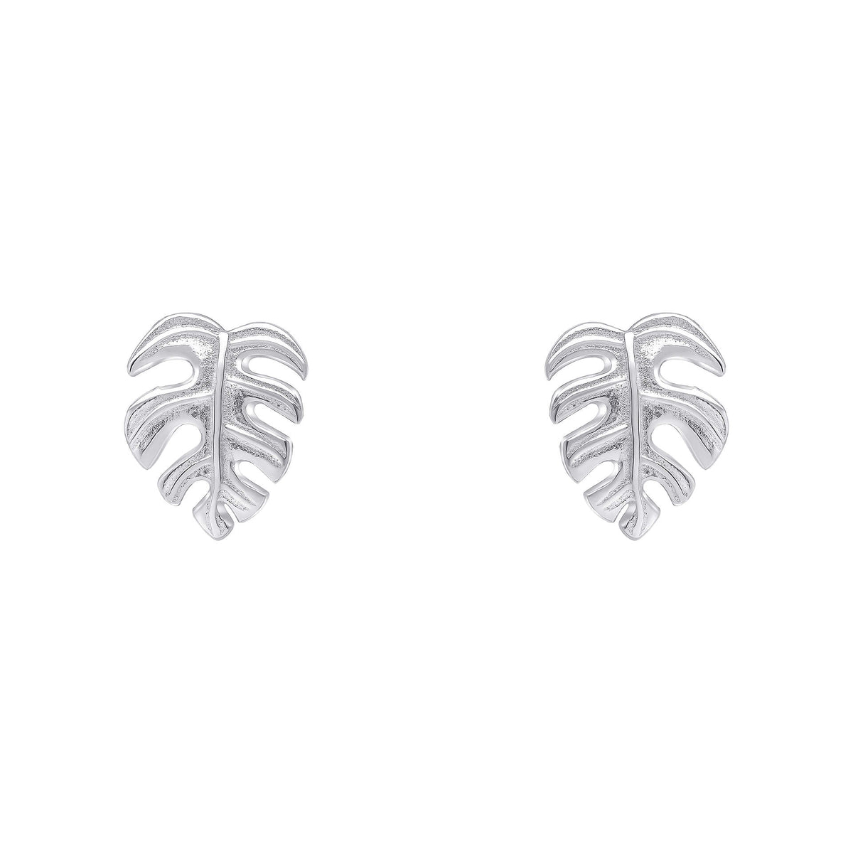 Pendientes de botón Hoja de Monstera de Beginnings