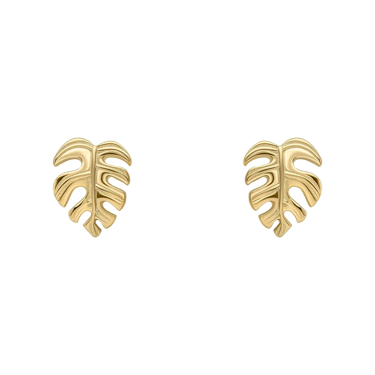 Pendientes de botón Hoja de Monstera de Beginnings