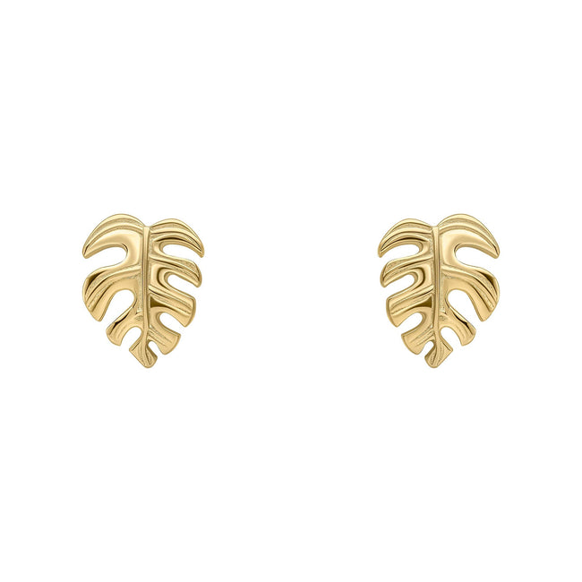 Pendientes de botón Hoja de Monstera de Beginnings