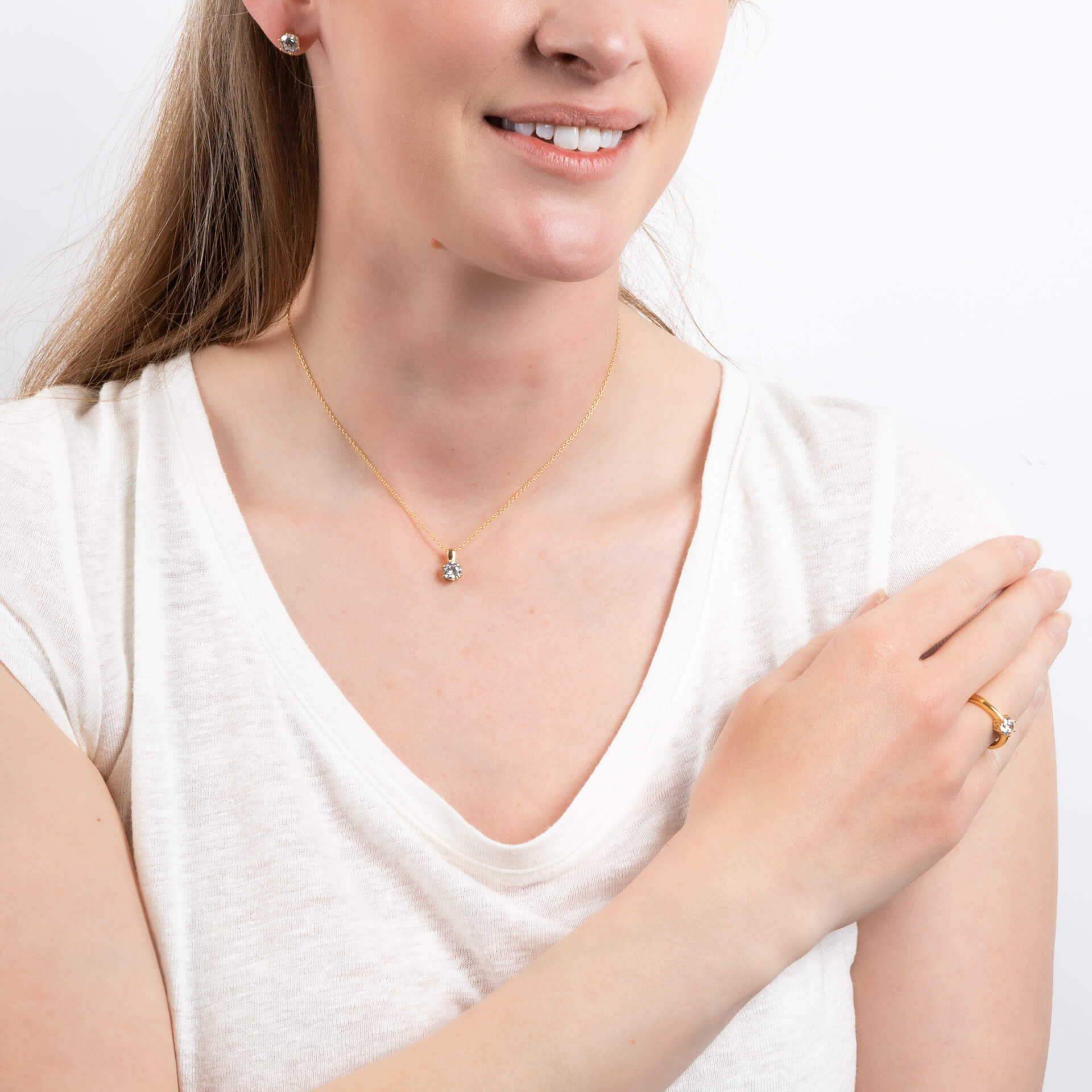 Diamonfire Sechs-Krappen-Anhänger mit Karat