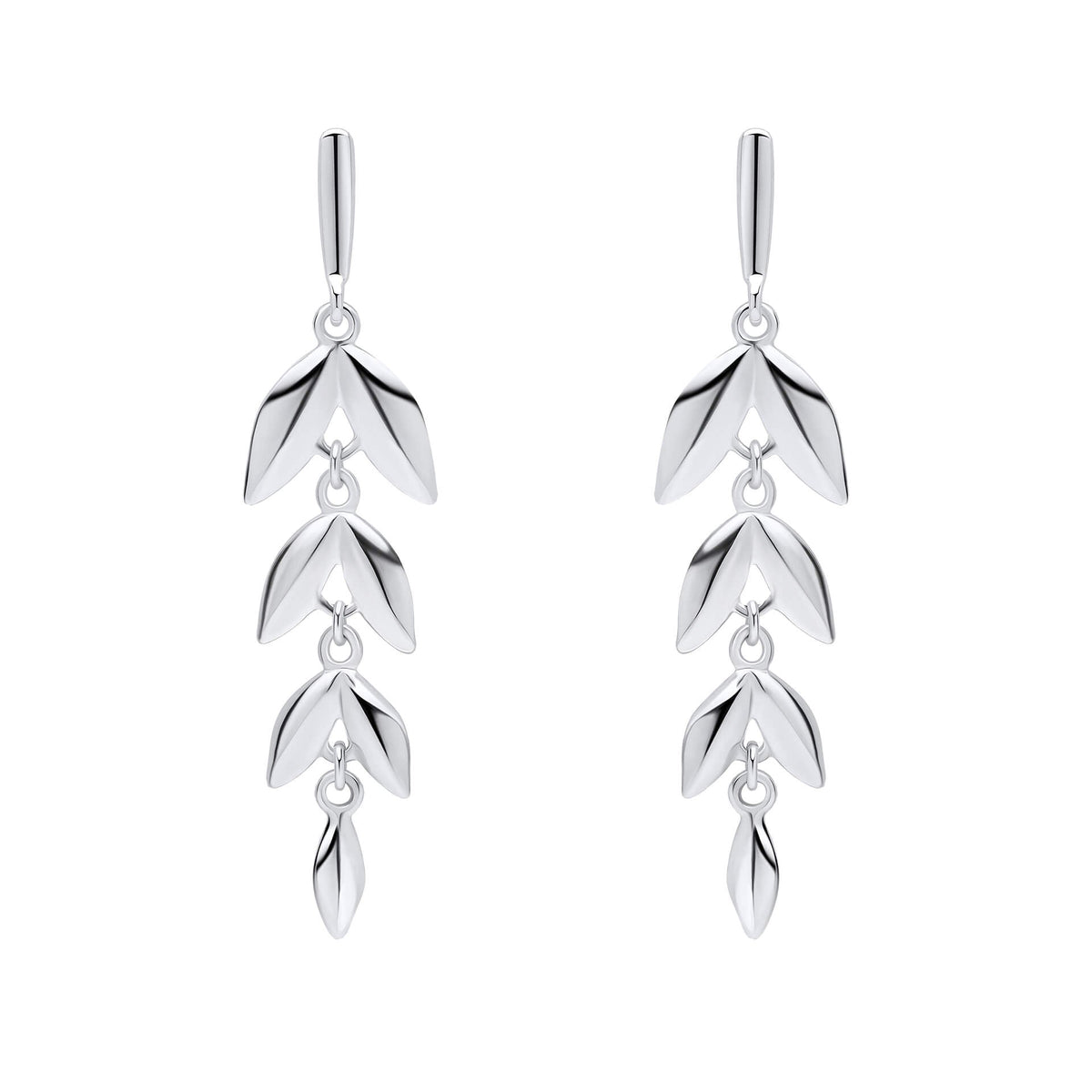 Beginnings Long Leaf Drop Earrings