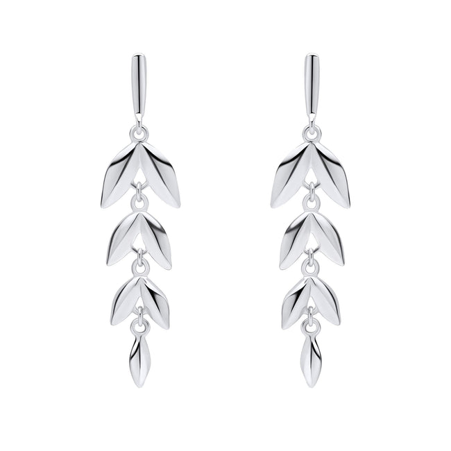 Beginnings Long Leaf Drop Earrings