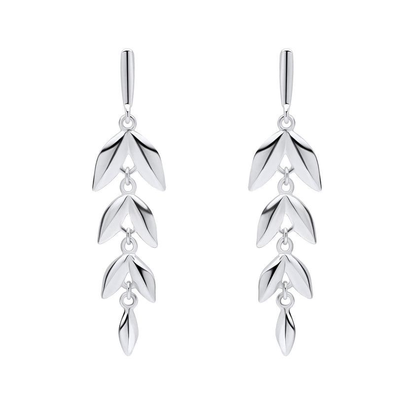Beginnings Long Leaf Drop Earrings