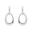 Beginnings Open Teardrop Earrings with Millegrain Edge
