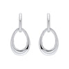 Beginnings Open Teardrop Earrings with Millegrain Edge
