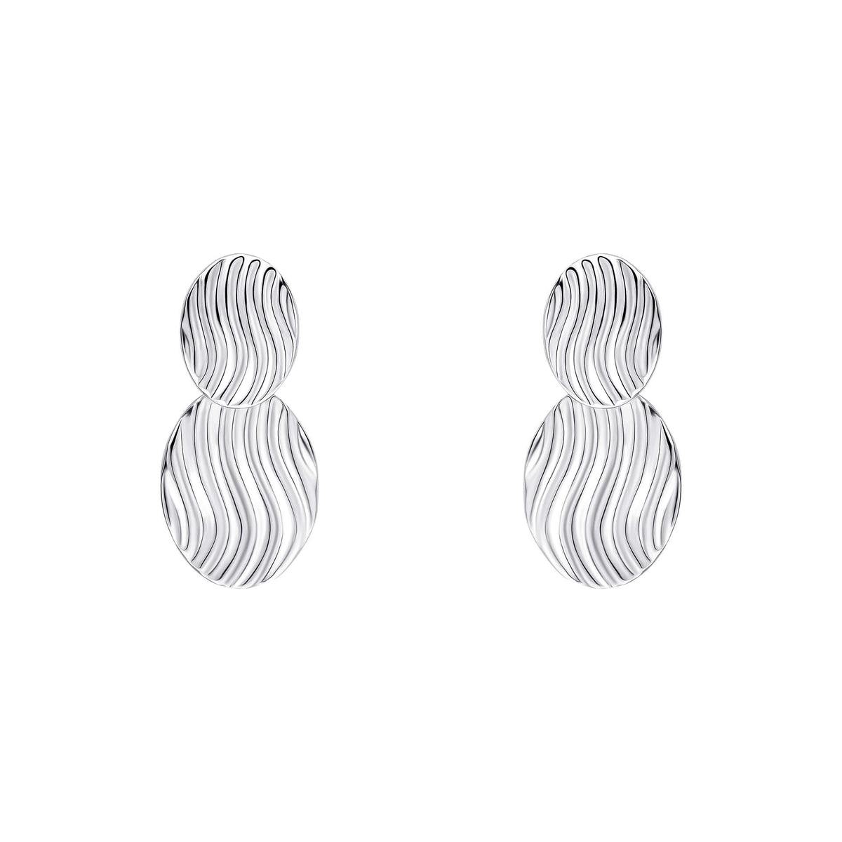 Beginnings Wave Texture Drop Earrings
