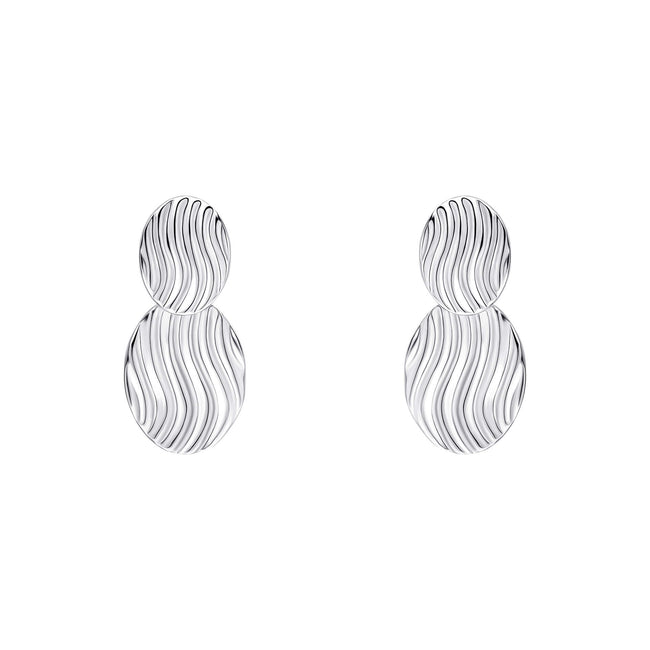 Beginnings Wave Texture Drop Earrings