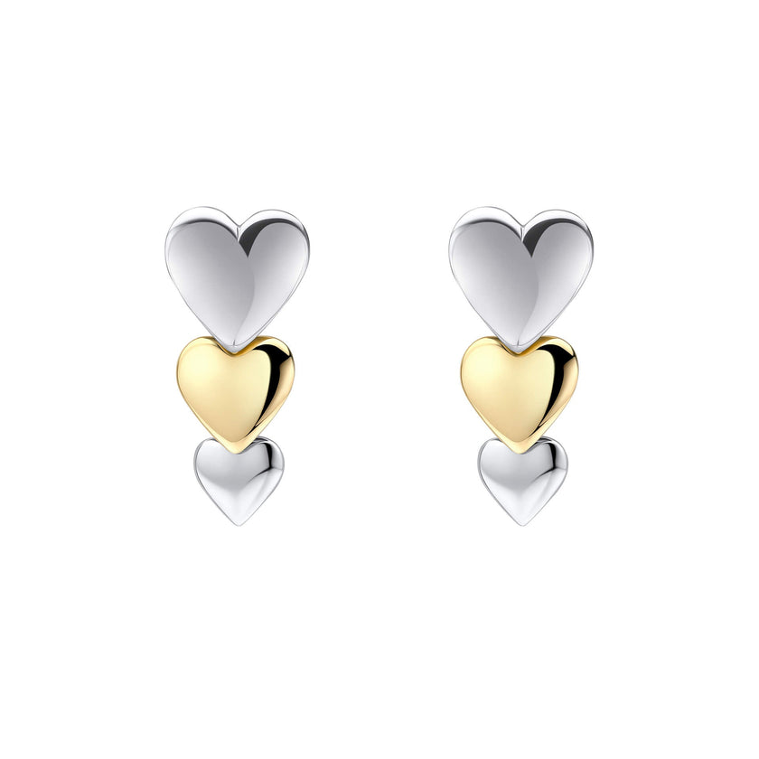 Beginnings Cascading Hearts Drop Earrings