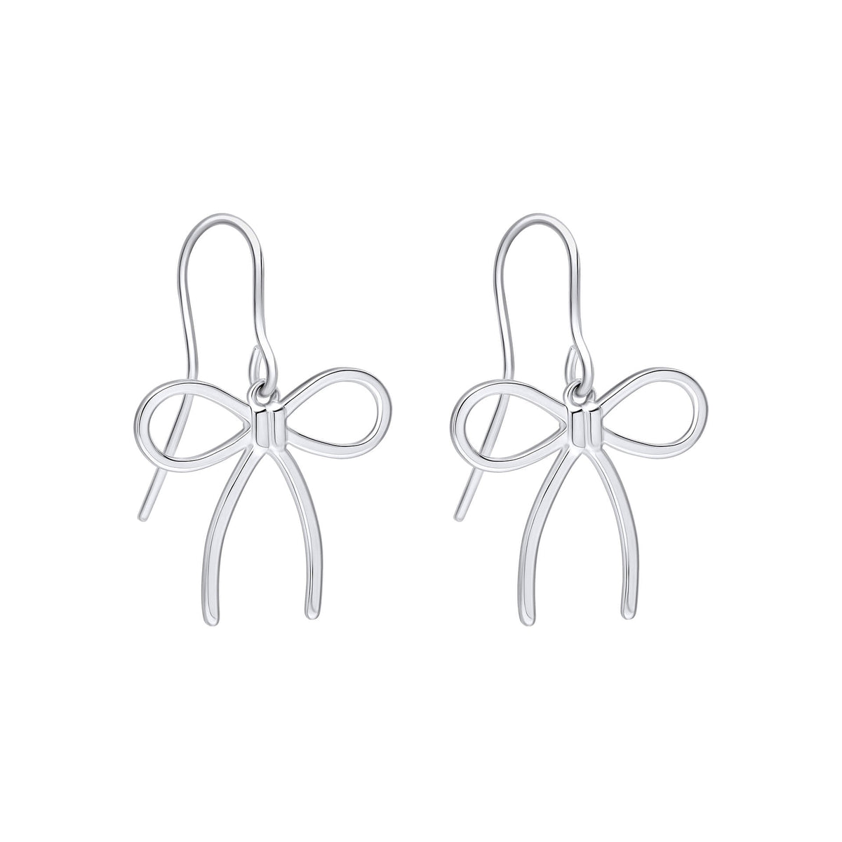 Beginnings Thin Bow Hook Earrings