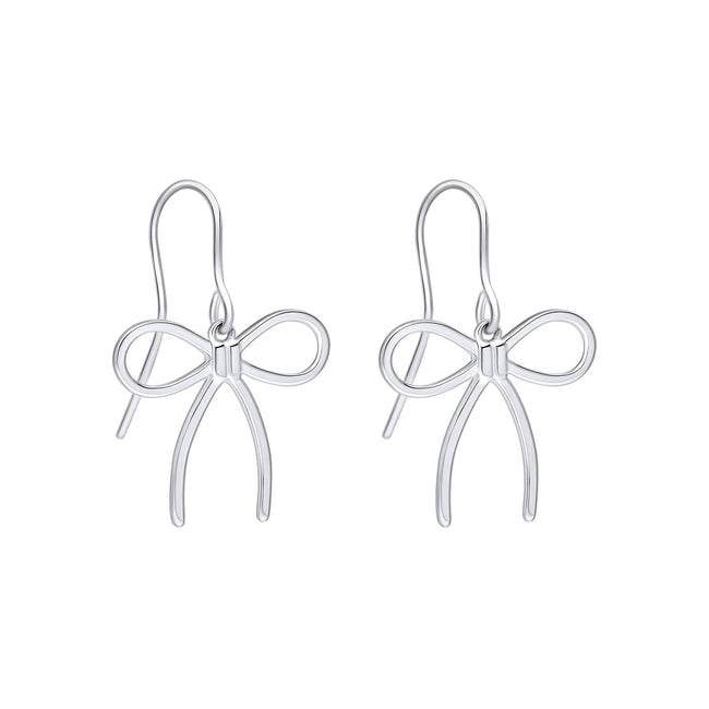 Beginnings Thin Bow Hook Earrings
