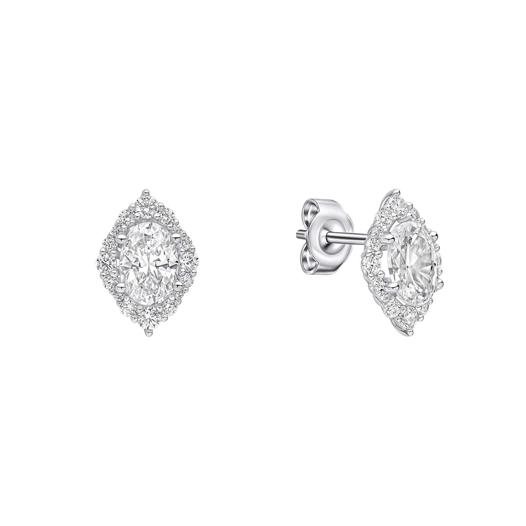 Diamonfire Oval Cluster Stud Earrings