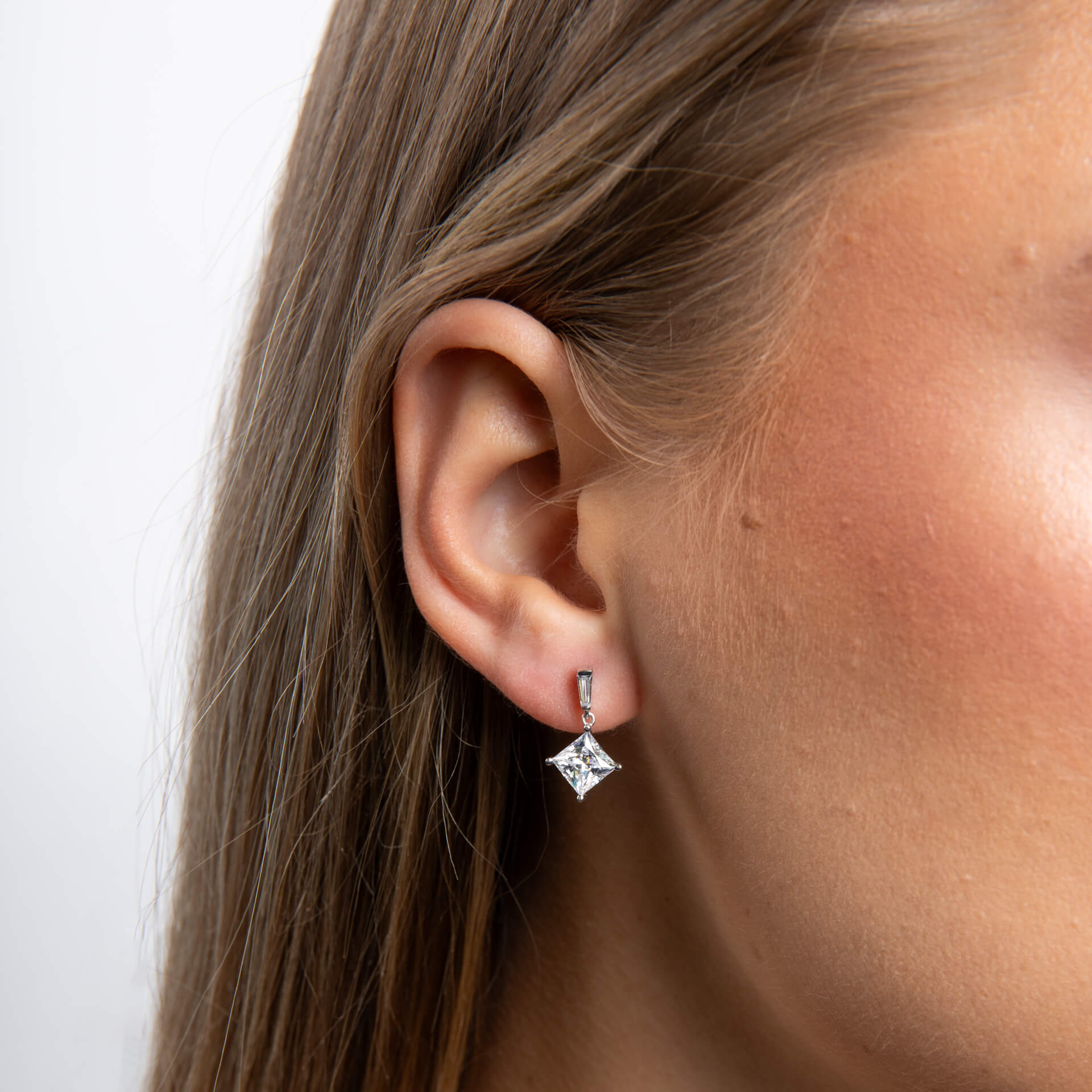 Diamonfire Prinzessschliff Ohrhänger
