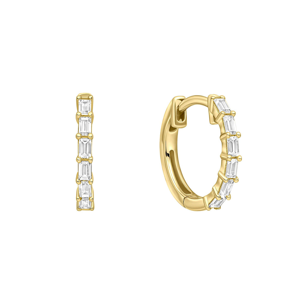 Diamonfire Baguette-Zirkonia-Creolen