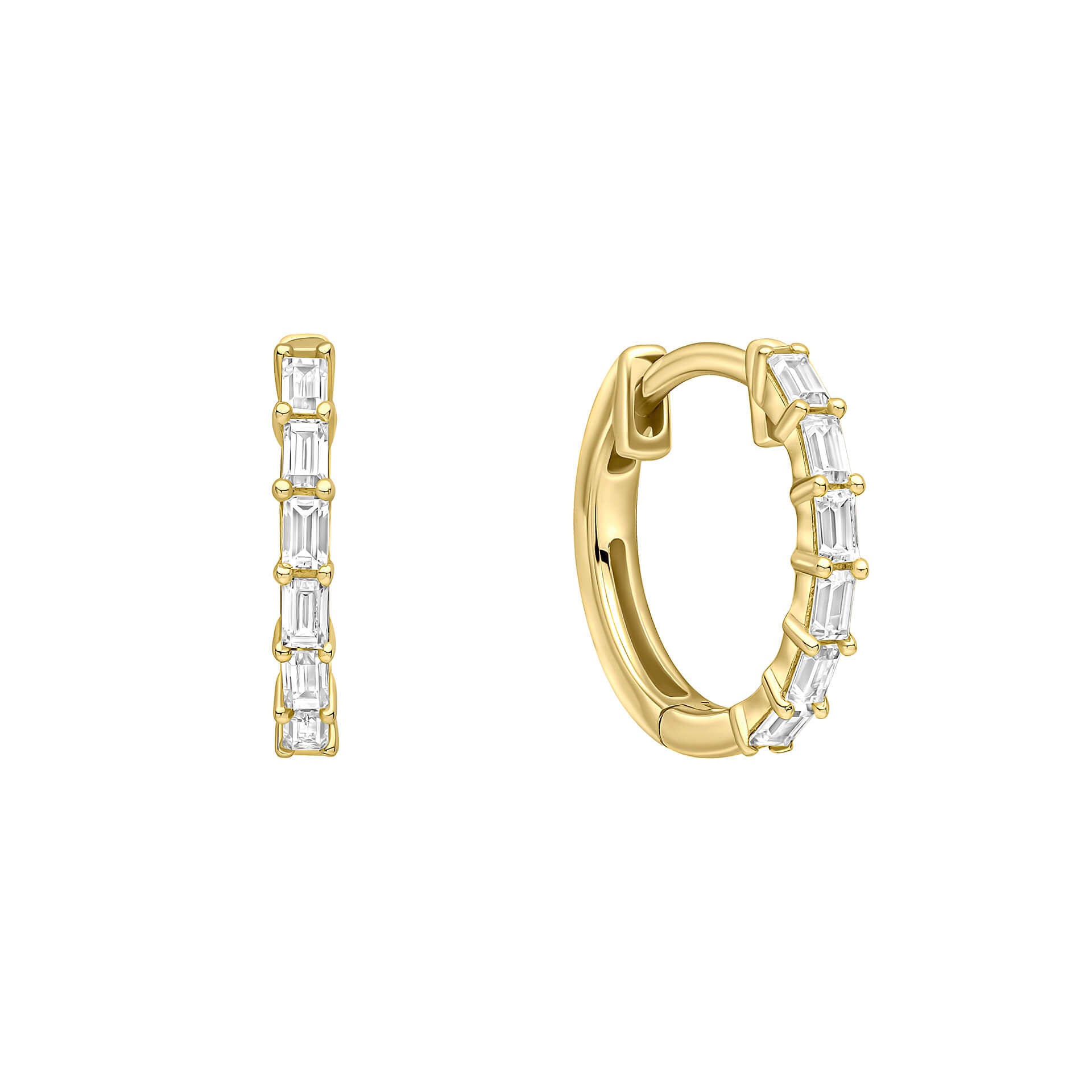 Diamonfire Baguette-Zirkonia-Creolen