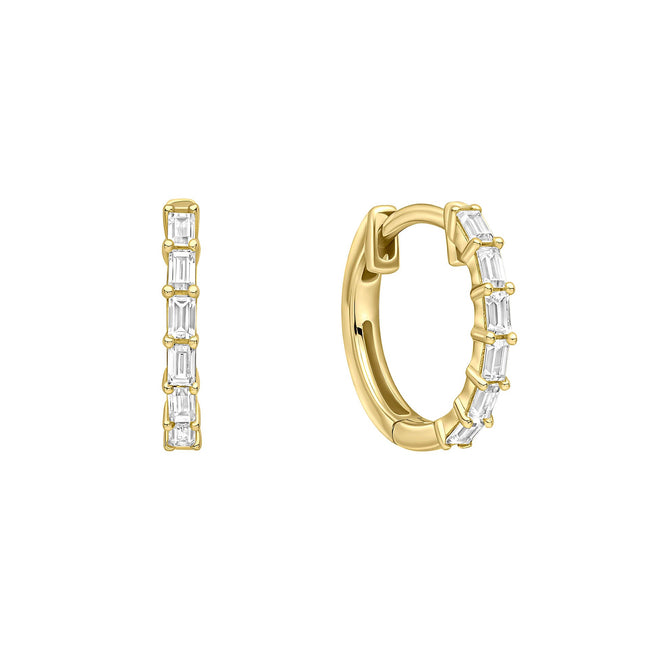 Pendientes de aro Diamonfire con circonitas baguete